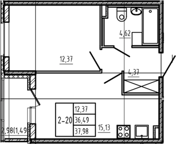Купить двухкомнатную квартиру на улице Мира в Сертолове. Вариант № 6963835, 0, площадь - квм, цена 6836400 рублей