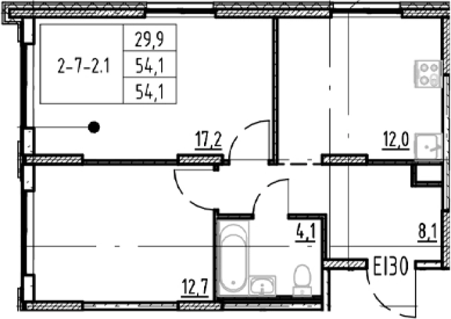 Купить двухкомнатную квартиру в новостройках у метро Девяткино в Ленинградской области. Вариант № 8780356, 0, площадь -  квм, цена 10936697 рублей