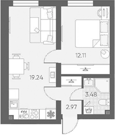 Купить квартиру у метро Автово в Санкт-Петербурге. Вариант № 6889339, 0, площадь - квм, цена 9811368 рублей
