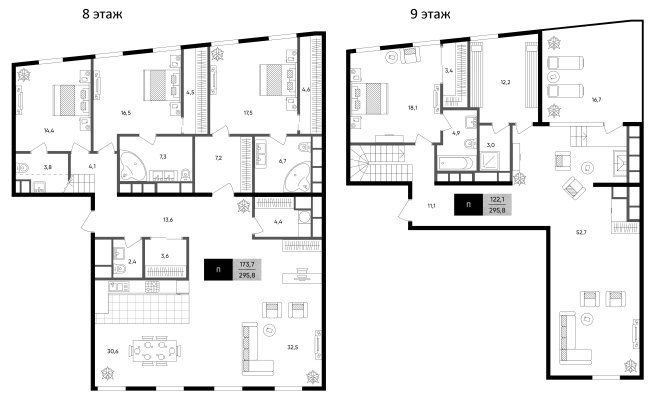 Купить четырехкомнатную квартиру в новостройках в Москве. Вариант № 3559196, 0, площадь -  квм, цена 260639044 рублей