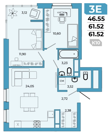 Купить квартиру в новостройках на улице Серпуховская в Пензе. Вариант № 87891, 0, площадь -  квм, цена 8255984 рублей