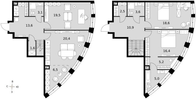Купить многокомнатную квартиру в ЖК Sydney City в Москве. Вариант № 9502174, 0, площадь -  квм, цена 136836270 рублей
