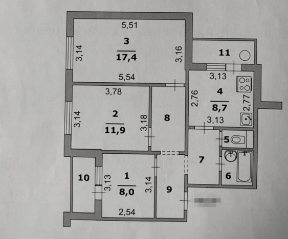 Купить квартиру в Белгороде. Вариант № 4080, 16, площадь -  квм, цена 7700000 рублей