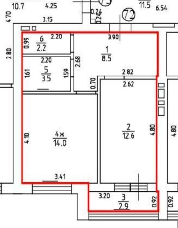 Купить однокомнатную квартиру в Калининграде. Вариант № 9272609, 0, площадь -  квм, цена 4100000 рублей