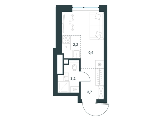 Купить Студию на улице Мичуринский проспект в Москве. Вариант № 4859832, 0, площадь -  квм, цена 23009526 рублей