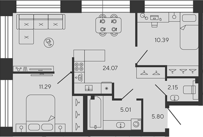 Купить трехкомнатную квартиру в районе Василеостровский в Санкт-Петербурге. Вариант № 8340494, 0, площадь -  квм, цена 26117406 рублей