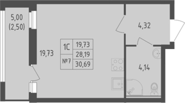 Купить квартиру в ЖК Южная Нева в Ленинградской области. Вариант № 7833764, 0, площадь -  квм, цена 5766590 рублей