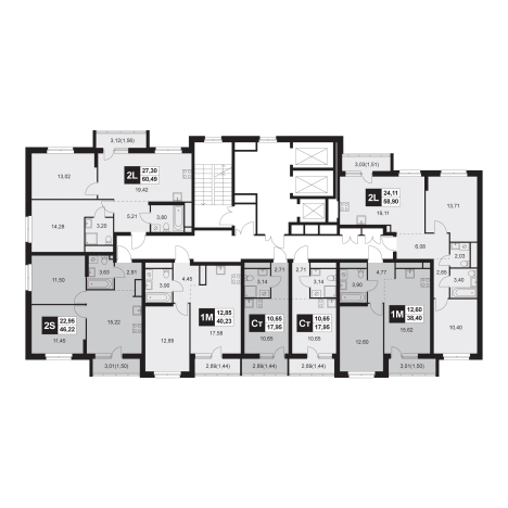 Купить двухкомнатную квартиру на улице Заводская в Пензенской области. Вариант № 8041314, 1, площадь -  квм, цена 5105187 рублей