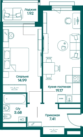 Купить двухкомнатную квартиру в Одинцове. Вариант № 78260, 0, площадь -  квм, цена 9005147 рублей
