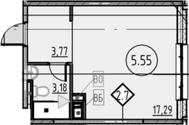 Купить квартиру в новостройках в районе Невский в Санкт-Петербурге. Вариант № 4162940, 0, площадь -  квм, цена 5678820 рублей