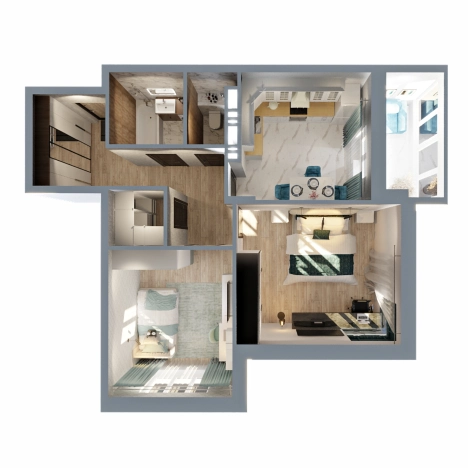 Купить квартиру в новостройках в ЖК Маршал в Коврове. Вариант № 2731597, 3, площадь -  квм, цена 6398290 рублей