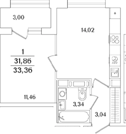 Купить однокомнатную квартиру в новостройках у метро Выборгская в Санкт-Петербурге. Вариант № 6233635, 0, площадь -  квм, цена 12868714 рублей