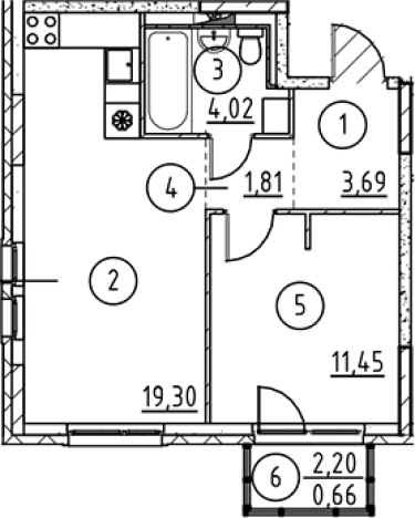 Купить двухкомнатную квартиру у метро Пролетарская в Ленинградской области. Вариант № 6897858, 0, площадь -  квм, цена 7521092 рублей