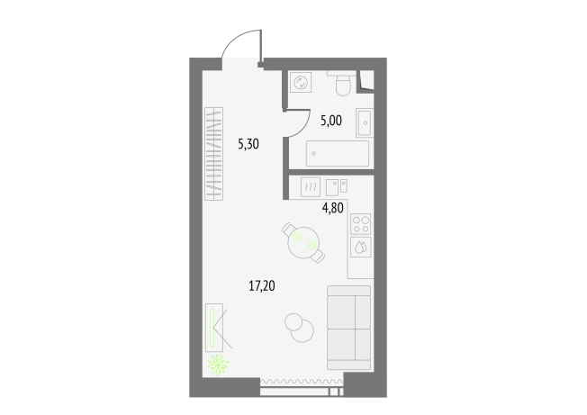 Купить Студию на улице Огородный проезд в Москве. Вариант № 151225, 0, площадь -  квм, цена 24920919 рублей