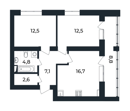 Купить квартиру в новостройках в Коврове. Вариант № 3420327, 0, площадь -  квм, цена 13998600 рублей