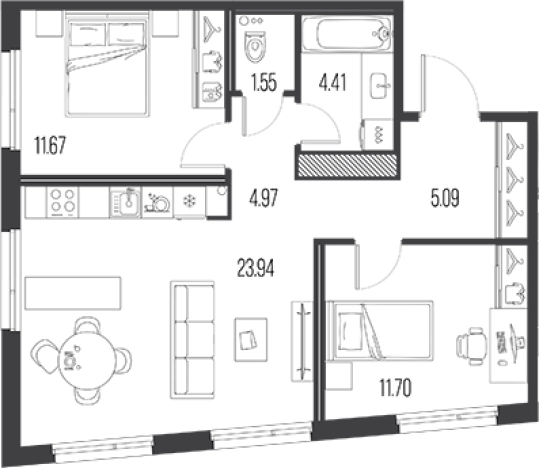 Купить трехкомнатную квартиру в ЖК Legenda Васильевского в Санкт-Петербурге. Вариант № 4837826, 0, площадь -  квм, цена 23482764 рублей