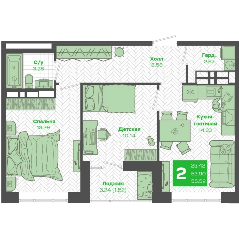 Купить двухкомнатную квартиру на вторичке на улице Ленинская в Приморском крае. Вариант № 6059170, 0, площадь - квм, цена 9950000 рублей