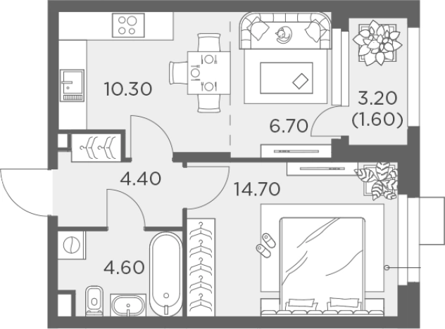 Купить квартиру в ЖК Новое Медведково в Мытищах. Вариант № 103616, 0, площадь -  квм, цена 8929530 рублей