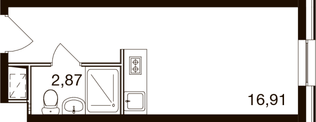 Купить Студию в Одинцове. Вариант № 158610, 0, площадь -  квм, цена 3940200 рублей