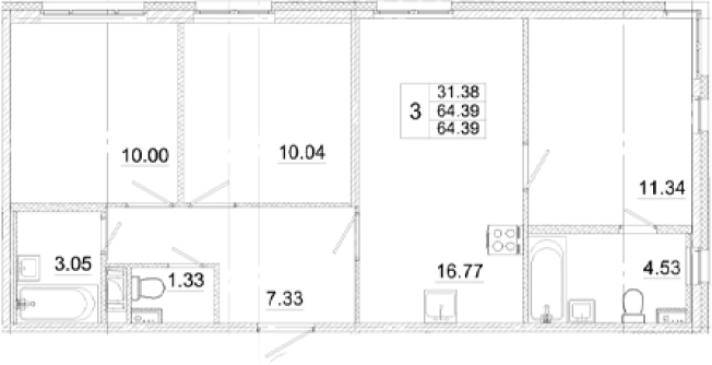 Купить многокомнатную квартиру в ЖК Аэросити в Санкт-Петербурге. Вариант № 8999285, 0, площадь -  квм, цена 12749220 рублей