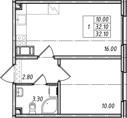 Купить двухкомнатную квартиру в новостройках у метро Проспект Большевиков в Ленинградской области. Вариант № 7599112, 0, площадь - квм, цена 5012350 рублей