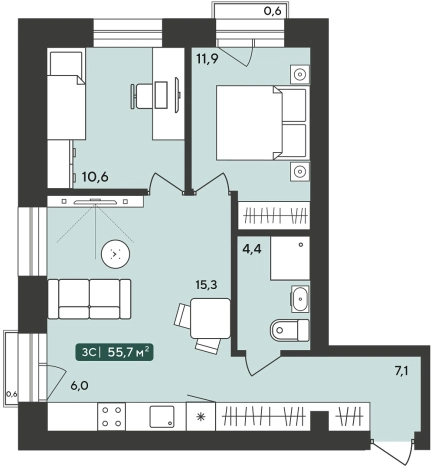 Купить трехкомнатную квартиру в ЖК Альпийский Квартал (НОВОСИБИРСК) в Новосибирской области. Вариант № 8875619, 0, площадь -  квм, цена 5600000 рублей