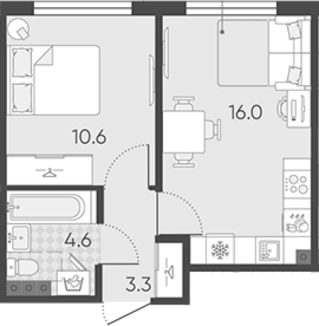 Купить двухкомнатную квартиру в новостройках у метро Купчино в Санкт-Петербурге. Вариант № 7597323, 0, площадь -  квм, цена 8848215 рублей