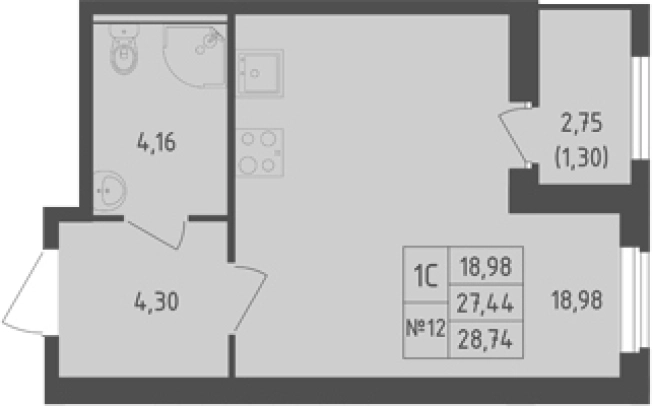 Купить квартиру в ЖК Южная Нева в Ленинградской области. Вариант № 7833796, 0, площадь - квм, цена 4944263 рублей