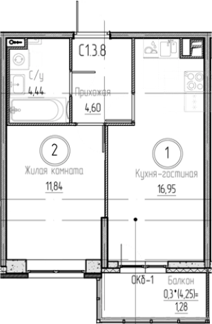 Купить двухкомнатную квартиру на улице Рябиновая роща в Всеволожске. Вариант № 8930715, 0, площадь -  квм, цена 5597231 рублей
