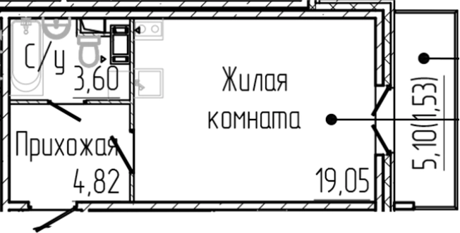 Купить Студию в новостройках у метро Парнас в Сертолове. Вариант № 6058478, 0, площадь -  квм, цена 5645605 рублей