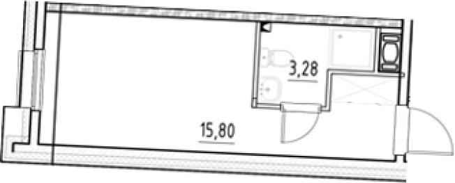 Купить Студию у метро Бухарестская в Санкт-Петербурге. Вариант № 5558299, 0, площадь -  квм, цена 5655980 рублей