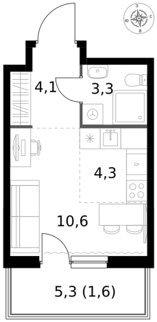 Купить однокомнатную квартиру у метро Щелковская в Москве. Вариант № 9715023, 0, площадь -  квм, цена 15530220 рублей