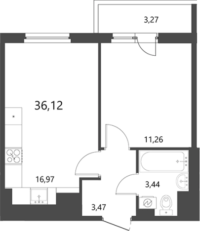 Купить двухкомнатную квартиру в новостройках у метро Девяткино в Ленинградской области. Вариант № 9142526, 0, площадь -  квм, цена 5421070 рублей