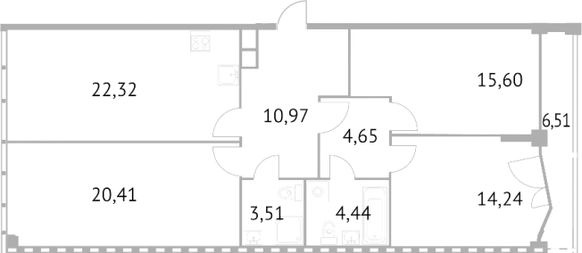 Купить многокомнатную квартиру в новостройках у метро Алексеевская в Москве. Вариант № 75962, 0, площадь - квм, цена 46750400 рублей