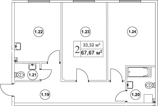 Купить квартиру в новостройках в Гатчине. Вариант № 77388, 0, площадь -  квм, цена 11448480 рублей