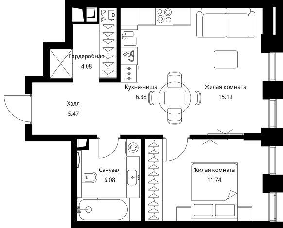Купить квартиру в районе Покровское-Стрешнево в Москве. Вариант № 99747, 0, площадь -  квм, цена 22194584 рублей