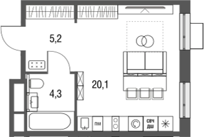 Купить квартиру у метро Бульвар Рокоссовского в Москве. Вариант № 88067, 0, площадь -  квм, цена 13022604 рублей
