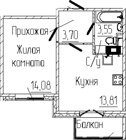 Купить квартиру на улице Центральная в Сертолове. Вариант № 6057045, 0, площадь -  квм, цена 7291768 рублей