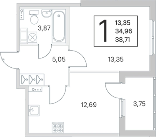 Купить однокомнатную квартиру в новостройках в ЖК Любоград в Стрельне в Санкт-Петербурге. Вариант № 6866389, 0, площадь -  квм, цена 8449832 рублей