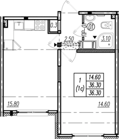 Купить двухкомнатную квартиру в Санкт-Петербурге. Вариант № 9634871, 0, площадь -  квм, цена 6318741 рублей