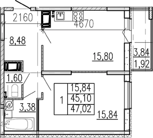 Купить квартиру в ЖК Высота в Ленинградской области. Вариант № 9096370, 0, площадь -  квм, цена 6627800 рублей
