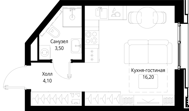 Купить Студию в СЗАО в Москве. Вариант № 140244, 0, площадь -  квм, цена 15143940 рублей