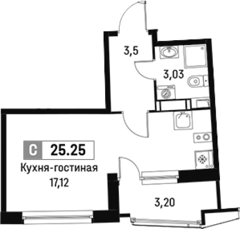 Купить Студию в ЖК Авиатор в Мурине. Вариант № 6211690, 0, площадь -  квм, цена 4947630 рублей