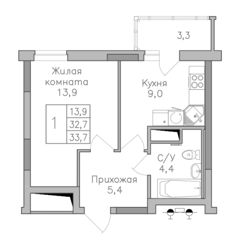 Купить однокомнатную квартиру на улице Мосина в Воронеже. Вариант № 152689, 0, площадь -  квм, цена 4000000 рублей