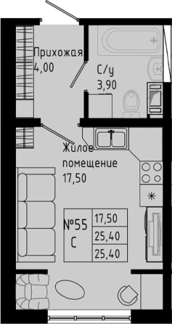 Купить квартиру в новостройках на улице Железнодорожная в Коммунаре. Вариант № 8472747, 0, площадь -  квм, цена 3048000 рублей
