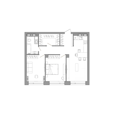 . Вариант № 4830105, 0, площадь - 69.8 квм, цена 18789300 рублей