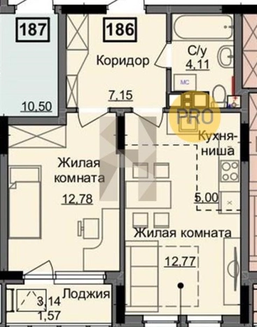 Купить однокомнатную квартиру в новостройках в Ижевске. Вариант № 73719, 0, площадь -  квм, цена 3710000 рублей