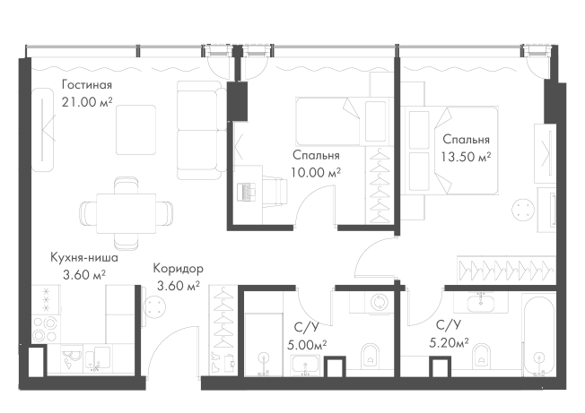 Купить квартиру в районе Беговой в Москве. Вариант № 159293, 0, площадь -  квм, цена 64419330 рублей