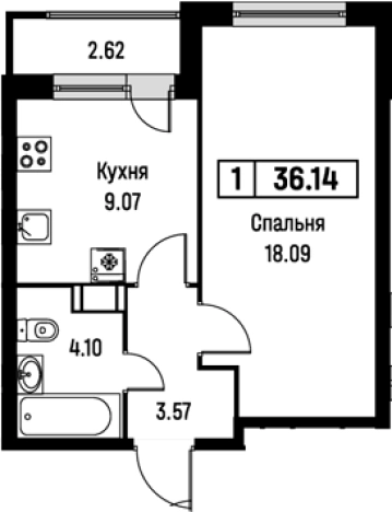 Купить квартиру на улице Екатерининская в Мурине. Вариант № 8062011, 0, площадь -  квм, цена 6734061 рублей