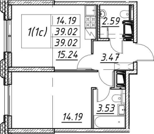 Купить двухкомнатную квартиру в новостройках в ЖК Цивилизация на Неве в Санкт-Петербурге. Вариант № 7849580, 0, площадь - квм, цена 12338514 рублей